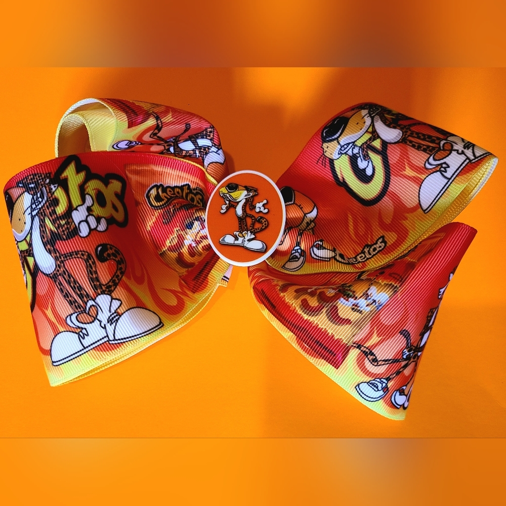 Handmade cheetohs Hairbow
